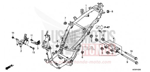 CARROSSERIE DE CHASSIS SH125ADE de 2014